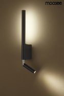 Moosee MOOSEE Kinkiet lampa ścienna LED PERISCOPE czarna metal akryl oświetlenie stałe + ruchomy reflektor