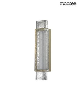 Moosee MOOSEE Kinkiet lampa ścienna LED TESORO złota metal wzorzyste szkło transparentny montaż poziomy lub pionowy
