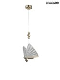 Moosee MOOSEE lampa wisząca LED BUTTERFLY M złota metal skrzydła szkło kryształowe - motyl