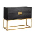 Richmond Interiors RICHMOND komoda BLACKBONE GOLD - 2 szuflady