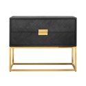 Richmond Interiors RICHMOND komoda BLACKBONE GOLD - 2 szuflady