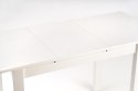 HALMAR stół GINO prostokątny rozkładany 100-135x60 płyta meblowa okleinowana blat - biały, nogi - biały do kuchni do jadalni