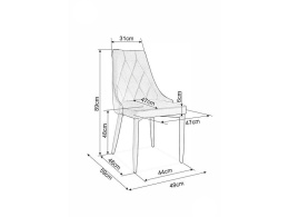 SIGNAL KRZESŁO DO JADALNI TRIX B VELVET CZARNY STELAŻ/ZIELONY BLUVEL78