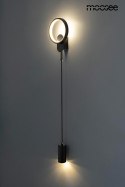 Moosee MOOSEE Kinkiet lampa ścienna COMO czarna metalowa górny klosz posiada wbudowane źródło światła LED + E27