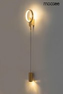 LAMPA ŚCIENNA KINKIET LED + E27 COMO metal ZŁOTA Moosee MOOSEE górny klosz posiada wbudowane źródło światła LED