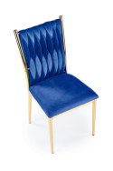 Halmar K436 krzesło do jadalni granatowy / złoty, materiał: tkanina velvet / stal chromowana