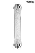 Moosee MOOSEE Kinkiet lampa ścienna COLUMN 65 srebrna stal chromowana szklane klosze 2xE14 do domu hotelu restauracji
