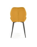 Halmar K453 krzesło do jadalni musztardowy, materiał: tkanina velvet / stal malowana