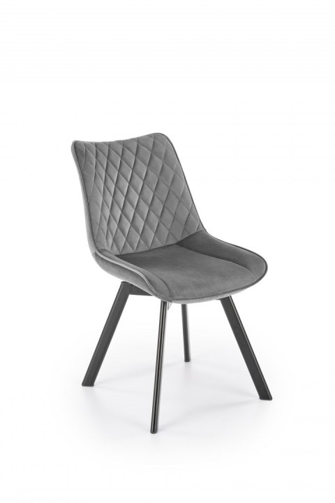 Halmar K520 krzesło nogi - czarne, siedzisko - ciemny popiel