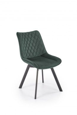 Halmar K520 krzesło nogi - czarne, siedzisko - ciemny zielony