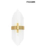 Moosee MOOSEE Kinkiet lampa ścienna FLORENS L złota metal szkło kryształowe transparentny 2xE14 do domu hotelu lokalu gabinetu