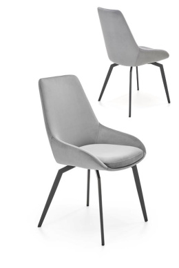 Halmar K479 krzesło do jadalni popiel materiał: tkanina - velvet / stal malowana