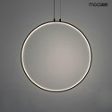 Moosee MOOSEE lampa wisząca LED CIRCULO 60 czarna metal aluminium w kształcie okręgu prosta i dekoracyjna