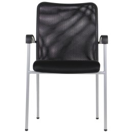 Krzesło gabinetowe konferencyjne czarne HN-7501/AL z podłokietnikami, możliwość sztaplowania