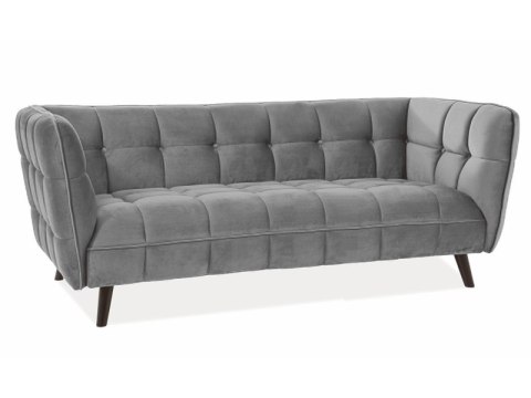 SOFA CASTELLO 3 VELVET C. BEŻ BLUVEL 40 / WENGE