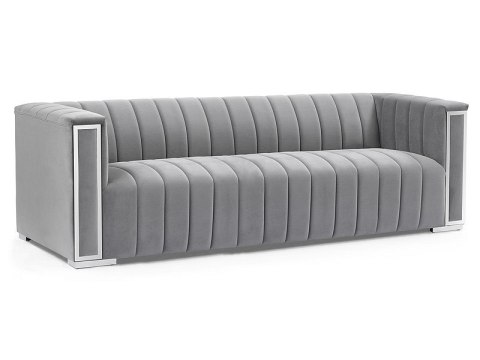 SIGNAL SOFA VOGUE 3 VELVET TAPICERKA TKANINA AKSAMIT SZARY TAP.203/ METAL SREBRNY