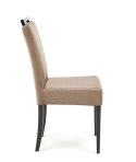 Halmar CLARION 2 krzesło do jadalni czarny / tap: MONOLITH 09 (beżowy), materiał: drewno / tkanina