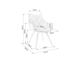 SIGNAL KRZESŁO CHERRY VELVET CZARNY STELAŻ/ZIELONY BLUVEL78