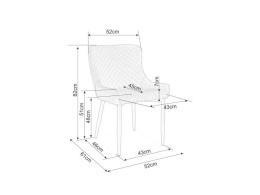 SIGNAL KRZESŁO COLIN B VELVET CZARNY STELAŻ/ZIELONY BLUVEL78