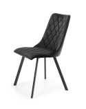 Halmar K450 krzesło do jadalni czarny tkanina velvet / stal malowana