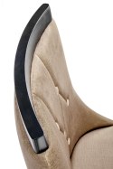 ROYAL krzesło czarny / tap: MONOLITH 09 (j. brąz)