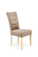 Halmar VERMONT krzesło dąb miodowy / tap: MONOLITH 09 (beżowy), drewno lite - bukowe / tkanina - velvet
