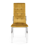 Halmar K416 krzesło do jadalni musztardowy, materiał: tkanina - velvet / metal