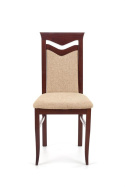 Halmar CITRONE krzesło drewniane ciemny orzech /tkanina tap: JAZZ 2 odcienie beżu