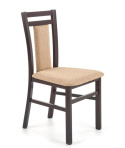 Halmar HUBERT8 krzesło drewniane wenge /tkanina tap: Lars 07 odcienie beżu