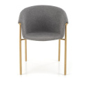 Halmar K489 krzesło popielaty materiał: tkanina / stal malowana