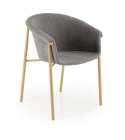 Halmar K489 krzesło popielaty materiał: tkanina / stal malowana