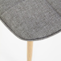 Halmar K316 krzesło tapicerka - popielata, nogi - dąb miodowy