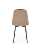 Halmar K417 krzesło beżowe tkanina - velvet / stal malowana proszkowo