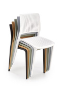 Halmar K514 krzesło biały, materiał: polipropylen, możliwość sztaplowania