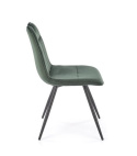 Halmar K521 krzesło ciemny zielony, tkanina - velvet / stal malowana proszkowo