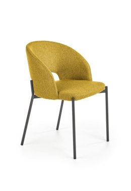Halmar K373 krzesło musztardowe materiał: tkanina / stal malowana proszkowo