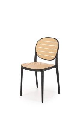Halmar K529 krzesło czarny / naturalny