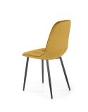Halmar K417 krzesło musztardowe tkanina - velvet / metal