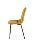 Halmar K417 krzesło musztardowe tkanina - velvet / metal