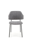 Halmar K497 krzesło jasny popielaty, materiał: tkanina / stal malowana proszkowo,