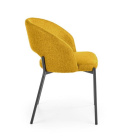 Halmar K373 krzesło musztardowe materiał: tkanina / stal malowana proszkowo