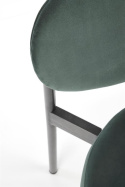 Halmar K509 krzesło ciemny zielony, tkanina - velvet / metal