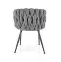 Halmar K516 krzesło popielaty, materiał: tkanina / stal malowana proszkowo
