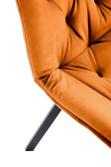 Halmar K519 krzesło cynamonowy, funkcja obracania, tkanina - velvet / stal malowana proszkowo
