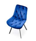 Halmar K519 krzesło granatowy, funkcja obracania, tkanina - velvet / stal malowana proszkowo