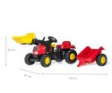 Rolly Toys Rolly Toys 023127 Traktor Rolly Kid z łyżka i przyczepa Czerwony