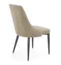 Halmar K365 krzesło beżowy, materiał: tkanina velvet / stal malowana proszkowo