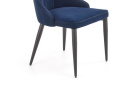 Halmar K365 krzesło granatowy, materiał: tkanina velvet / stal malowana proszkowo