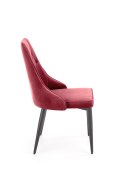 Halmar K365 krzesło bordowy, materiał: tkanina velvet / stal malowana proszkowo