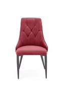 Halmar K365 krzesło bordowy, materiał: tkanina velvet / stal malowana proszkowo
